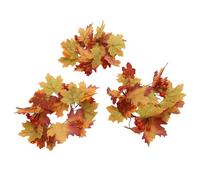HUSHUI Couronne de Feuilles D'érable, Couronne d'automne Artificielle avec Baies et Citrouilles pour Porte D'entrée, Fenêtre Murale, Décor de Récolte de Thanksgiving
