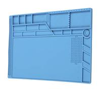 HUSHUI Coussin D'isolation Magnétique en Silicone Double Couche, Organisateur D'outils Antistatique Résistant aux Hautes Températures avec Grille de Stockage Magnétique, pour les