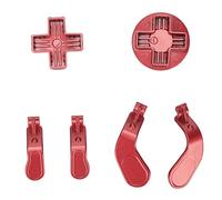 HUSHUI Coussinets et Palettes D en Métal de Remplacement avec un Design de Haute qualité pour Accessoires de Manette One Series 2 en Acier Inoxydable Durable (Rouge)