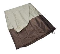 HUSHUI Couverture de Fontaine, Statue en Tissu Oxford Enduit d'argent 210D avec Attache pour Patio Extérieur, Conception Pliable pour Les Décorations de Jardin (Beige avec Couleur café)