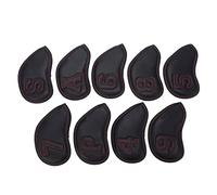 HUSHUI Couvre-têtes en Fer de, Imperméables et Durables, Ensemble de 9 Pièces pour Une Protection Supérieure des Clubs, Tissu PU (Noire)