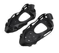 HUSHUI Crampons de Traction Antidérapants à 24 Pointes pour Chaussures et Bottes avec Une Excellente Adhérence pour la Marche sur Neige et sur Glace, Caoutchouc Durable et Acier Inoxydable, 2 Unités