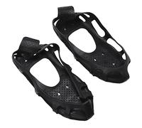 HUSHUI Crampons de Traction Antidérapants à 24 Pointes pour Chaussures et Bottes avec Une Excellente Adhérence pour la Marche sur Neige et sur Glace, Caoutchouc Durable et Acier Inoxydable, 2 Unités