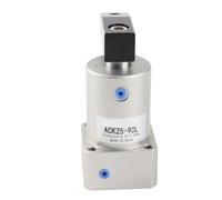 HUSHUI Cylindre Rotatif à Air, Mécanisme de Serrage Compact à Balançoire Rapide pour Applications D'atelier, Alliage D'aluminium à Grande Vitesse 25mm (ACK25-90L)
