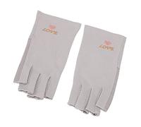 HUSHUI de Manucure, Protection UV sans Doigts en Fibre de Coton Extensible et Respirant, avec Protège-poignet pour le Salon de Manucure à Domicile (Gris)