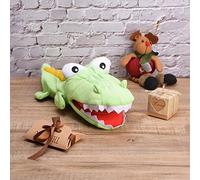 HUSHUI de Marionnettes à Main d'animaux de Dessin animé, Jouets Doux pour Raconter des Histoires pour Enfants, Temps de Jeu Interactif, Matériau Pelucheux de 28cm (Crocodilien 28 cm)