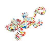 HUSHUI Décoration Murale Gecko, Sculpture de Jardin en Lézard aux Couleurs Vives, Motif Accrocheur, avec Matériau en Résine Synthétique de qualité Supérieure, pour Décoration Intérieure (LMS003-1)