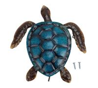 HUSHUI Décoration Murale Vive et Réaliste en Forme de Tortue, Sculpture D'animal Marin en Métal Antirouille, Parfaite pour les Fêtes, les Patios, les Aquariums, les Tortues de