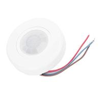 HUSHUI Détecteur de Mouvement Infrarouge, Interrupteur à Induction Corporel Intelligent Réglable 8m pour Maison et Bureau AC80-250V Plastique 1 unité