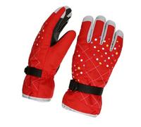 HUSHUI d'hiver pour Femmes Imperméables Coupe-Vent Antidérapants de Ski par Temps Froid pour Les Activités de Plein Air 1 Paire (Rouge)