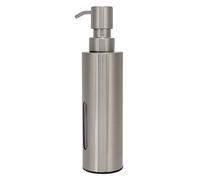 HUSHUI Distributeur de Liquide, en Acier Inoxydable 304 avec Doublure en Plastique, Récipient de Salle de Bain Rechargeable, avec Fenêtre D'observation Transparente, pour Gel Douche,