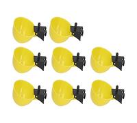 HUSHUI Distributeur d'eau de Poulet Durable Professionnel Antirouille 8 Pièces Bol à Boire pour Poulets Pigeons Canards 9x6x4.5cm Jaune (9,5 mm)