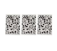 HUSHUI Dossiers de Gaufrage 3 Pièces, Modèle en Plastique pour la Fabrication de Cartes, Créez des Motifs en Relief pour L'artisanat en Papier, avec compatibilité avec la Machine à