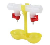 HUSHUI Double Abreuvoir à Mamelon de Poulet, Gobelets Automatiques Durables pour Volaille, Taille Pratique, 5 Unités (4 succursales)
