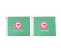 HUSHUI Drapeau Sportif équestre Professionnel, 2PCS Guidant les Drapeaux équestres Définis Idéal pour L'entraînement en Plein Air (Vert)