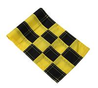 HUSHUI Drapeaux Verts de à Carreaux, Drapeaux de Coupe en Nylon Léger pour la Pratique du dans le Jardin, 22x15.5 Cm, 1 Pièce (Noir Jaune)