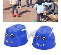HUSHUI Échasses de Marche pour Enfants pour équilibrer Le Plaisir, Matériau ABS Léger et Durable, Parfait pour Jouer en Plein Air, Options Rouge et Bleu, 2 Paires (Bleue)
