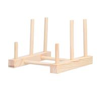 HUSHUI Égouttoir à Assiettes en Bois, Organisateur de Rangement de Vaisselle sans Défrmation, Organisateur D'armoire de Cuisine pour Assiette à Vaisselle, Bol, Tasse, Couvercle