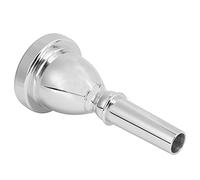 HUSHUI Embouchure en Corne, Accessoire D'instrument de Musique Durable et Résistant à L'usure en Cuivre, avec Emballage Sous Vide, pour Tuba Basse (Argent)