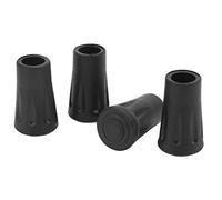 HUSHUI Embouts de Bâton 4 Pièces, Protecteurs de Remplacement en Caoutchouc avec Absorption des Chocs Antidérapante, Joint Métallique pour Bâtons de Randonnée avec Diamètre de Trou de