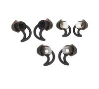 HUSHUI Embouts D'écouteurs en Silicone Souple S/M/L, Compatibles avec QC20 QC30 IE2 IE3 SIE2i, Embouts de Remplacement pour Le Travail et Le Cyclisme (Noire)