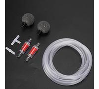 HUSHUI Ensemble D'accessoires de Pompe à Air D'Aquarium, Plastique Durable avec Clapet Anti-Retour de Haute qualité et Pierre à Air pour Aquarium, 6 Pièces