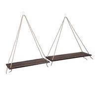 HUSHUI Ensemble de 2 étagères de Rangement Murales en Bois, élégantes, Flottantes, pour la Décoration de la Maison, Salon, Chambre à Coucher, Bois Naturel (Couleur Vintage)