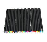 HUSHUI Ensemble de 24 Stylos de Couleur Fineliner, Couleurs Assorties de Haute qualité pour des Illustrations et des Coloriages Détaillés, Marqueurs Micro-ligne à Pointe Fine de 0.4mm