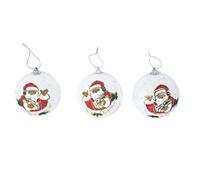 HUSHUI Ensemble de 3 Boules de Noël en Mousse Légère, Décorations d'arbre de Noël pour Les Fêtes de Fin D'année (Blanche)
