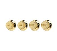 HUSHUI Ensemble de 4 Boutons de Contrôle du Volume pour Basse électrique avec Un Savoir-Faire Exquis, Bouton de Potentiomètre Léger pour la Plupart des Guitares et Basses, Matière Plastique (Or)