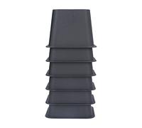 HUSHUI Ensemble de 6 Rehausseurs de Meubles de 3 Pouces, Coussinets de Pieds de canapé Trapézoïdaux Durables pour Une Hauteur Ergonomique Accrue en Noir