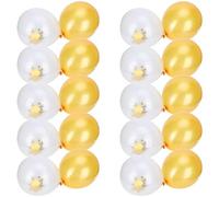 HUSHUI Ensemble de Ballons à Paillettes, Décorations élégantes de Fête du Nouvel An pour L'obtention D'un Diplôme et les Anniversaires, 10 Ballons à Paillettes et 10 en Latex doré