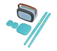 HUSHUI Ensemble de Batterie à Air électrique, Kit de Batterie électronique Portable à Détection de Mouvement 3D avec Batterie au Lithium Intégrée pour Adultes et Enfants Débutants (Bleu)