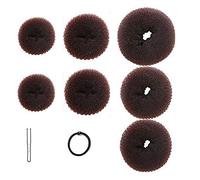 HUSHUI Ensemble de Chignons pour un Coiffage Facile avec 7 Formes de Beignets, 10 épingles à Cheveux et 5 Bandes élastiques, Parfait pour les Fêtes et les événements Décontractés
