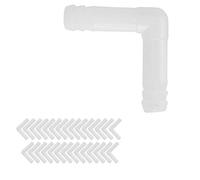 HUSHUI Ensemble de Connecteurs de Valve D'air, en Plastique Efficace, Droit, 3 Voies pour la Gestion des Tuyaux D'aquarium, Matériau Non Toxique de Taille 8MM, 30 Pièces (Coude de 8 mm)