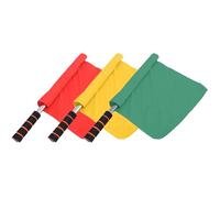 HUSHUI Ensemble de Drapeaux de Compétition, Drapeaux de Signalisation Durables pour Arbitres, Couleur Rouge Jaune Vert, Ensemble de Commandes Sportives 3 Pièces