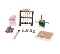 HUSHUI Ensemble de Figurines de Croquet pour Maison de Poupée à L'échelle 1:12, Artisanat Exquis pour être exposé dans Le Salon, pour Les Enfants et Les Collectionneurs en Tilleul