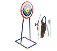 HUSHUI Ensemble de Flèches d'arc pour Enfants, Jouet de Tir à l'arc éducatif, Améliore la motricité des Enfants, Plastique Léger avec Cible Détachable