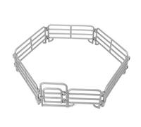 HUSHUI Ensemble de Jouets de Clôture de Ferme 16 Pièces pour Enfants, Maison de Jeu Artisanale, Activités de Jardin à Faire Soi-même, Matériau ABS Sûr, Comprend 4 Portes et 12 Garde-Corps (PL127-A)