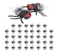 HUSHUI Ensemble de Jouets de Fausses Mouches, 40 Pièces, Jouets de Farces en Plastique Réalistes pour Blagues de Fête Amusantes pour Enfants, Taille Compacte 0,59x0,67x0,2 Pouces