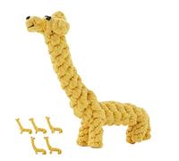 HUSHUI Ensemble de Jouets en Corde de Coton pour Chiens, 5 Pièces, Conception de Girafe Durable pour Soulager la Mastication et la Dentition des Chiens de Petite et Moyenne Taille, Corde en Coton