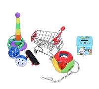 HUSHUI Ensemble de Jouets Puzzle Perroquet 7 Pièces, Kit de Formation éducative pour Oiseaux, Perruches Calopsittes, Faits de Matériaux Sûrs