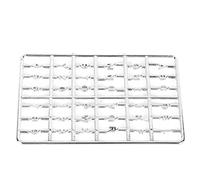 HUSHUI Ensemble de Lettres et Chiffres de Maison de Poupée, Accessoire Miniature coloré DIY pour Porte D'entrée, Idéal pour L'apprentissage des Enfants, Plastique 10 X 6,5 Cm (Argent)