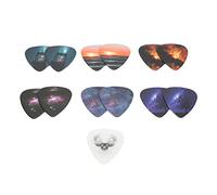 HUSHUI Ensemble de Médiators de Guitare en Celluloïd Moyen, 13 Plectres Uniques avec Boîte pour Guitaristes et Musiciens, Matériau Durable et Flexible (Ciel étoilé)