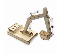 HUSHUI Ensemble de Modèles D'assemblage de Pelle Hydraulique en Bois, Modèle de Pelle Amusant à Faire Soi-même pour Les Enfants, Jouet D'ingénierie éducatif pour L'apprentissage Créatif, Matériau en
