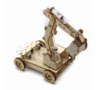 HUSHUI Ensemble de Modèles D'assemblage de Pelle Hydraulique en Bois, Modèle de Pelle Amusant à Faire Soi-même pour Les Enfants, Jouet D'ingénierie éducatif pour L'apprentissage Créatif, Matériau en