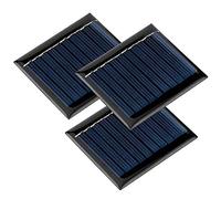 HUSHUI Ensemble de Modules de Panneaux Solaires 0.3W, 3 Pièces, pour Projets de Bricolage, Jouets Solaires et Petites Lumières, Silicium Polycristallin