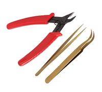 HUSHUI Ensemble de Pinces électriques, Pincettes Résistantes à la Corrosion pour Réparation électronique, Kit avec Outils en Alliage D'aluminium pour Nettoyer les Claviers et les Petites Pièces