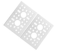 HUSHUI Ensemble de Plaques de Grille en Aluminium, Panneau D'affichage en Maille Durable, Idéal pour les Composants de Contrôle Industriels, 2 Pièces, Aluminium, Motif de Trous 1x2, Env.48x72mm