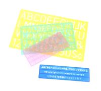 HUSHUI Ensemble de Règles de Modèles pour Peinture Numérique Créative, Pochoirs de Dessin en Plastique coloré, Kit de 4 Pièces pour L'éducation des Enfants